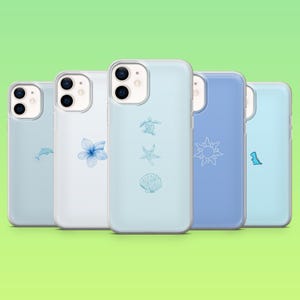 Minimalist Light Blue Phone Case: Soft Gel Cover for iPhone, Samsung, Pixel