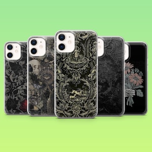 Gothic Art Phone Case Horror Grunge Cover for iPhone 16 Pro, 15, 14, 13, 12, Samsung S25, S23, S24, S22, A16, A55, Pixel 9Pro, 8A