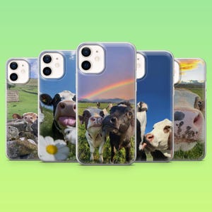 Farm Animal Phone Case Cow Farm Field Cover for iPhone 16 Pro, 15, 14, 13, 12, Samsung S25+, S23Fe, S24, S22, A16, A55, Pixel 9Pro, 8A