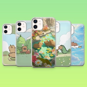 Capybara Phone Case Nature Rodent Cover for iPhone 16 Pro, 15, 14, 13, 12, Samsung S25, S23, S24, S22, A16, A55, Pixel 9Pro, 8