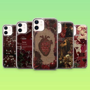 Dark Red Phone Case Burgundy Crimson Red Cover for iPhone 16 Pro, 15, 14, 13, 12, Samsung S25, S23, S24, S22, A16, A25, A55, Pixel 9Pro, 8A