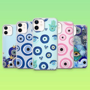 Evil Eye Phone Case: Blue Eye Protection, Clear TPU Gel