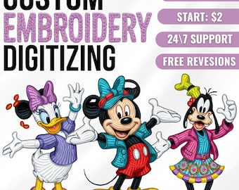 Custom Embroidery Digitizing Service, Logo & Image