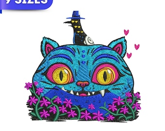 Demon Hunter Cat Embroidery Design, Kpop Cat, Birds (9 sizes) (Digital Download)