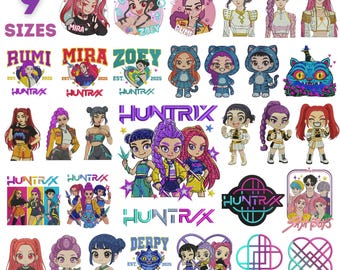 Kpop Demon Hunters Embroidery Design Bundle (30+ Files) (Digital Download)