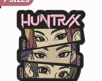 Huntrix Girls Embroidery Design, Kpop Demon Hunters, Machine Embroidery File (Instant Download)