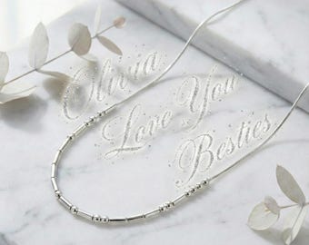 Collane con codice Morse, collana personalizzata con messaggio nascosto, gioielli con codice Morse per donna, regalo per la migliore amica della mamma, regalo per soldato/marina/esercito