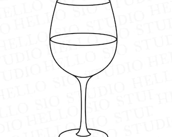 Wine Glass SVG | Vector Illustration Cutting File