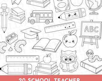 20 School Teacher SVG Bundle | Nursery Graduation Vector Clip Art