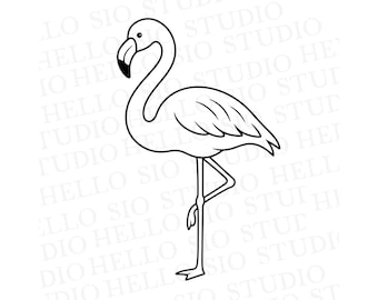 Flamingo SVG | Tropical Bird Vector Clipart