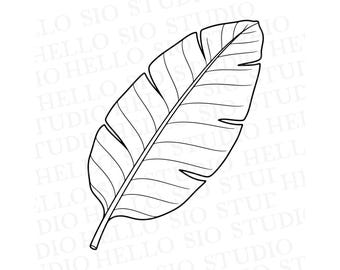 Banana Leaf SVG | Tropical Leaf Cut File Template