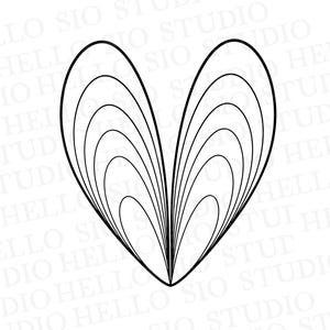 Mussel Shell SVG | Seashell Vector Clip Art Illustration