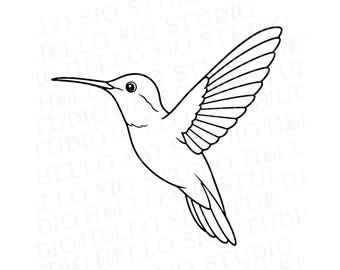 Hummingbird SVG | Tropical Bird Cutting File