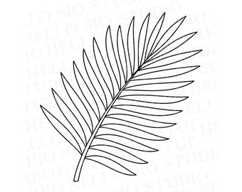 Palm Frond SVG | Palm Leaf Cut File Template