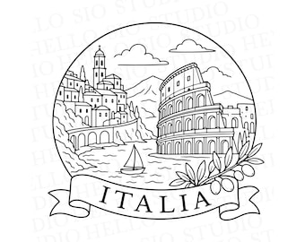 Italy Scene SVG | Italian Holiday T-shirt Design