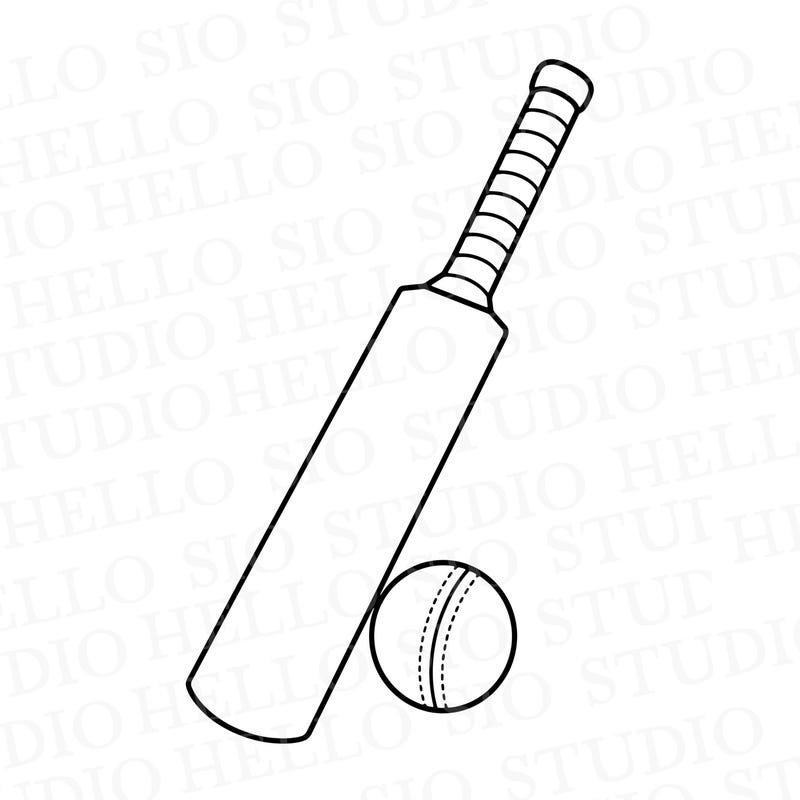 Cricket Bat Template - Etsy