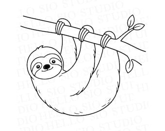 Sloth SVG | Animal Vector Clipart