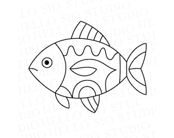 Doodle Fish SVG | Abstract Summer T-shirt Design