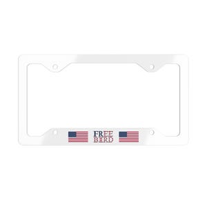 Patriotic Metal License Plate Frame - Ideal for Independence Day, Road Trips, Car Accessories, Gifts for Veterans, Custom Vehicle Decor