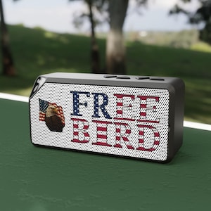 Patriotic Bluetooth Speaker - Free Bird | Wireless Outdoor Sound System, 4th of July Gift, Music Lover&#39;s Gift, Party Speaker, USA Pride