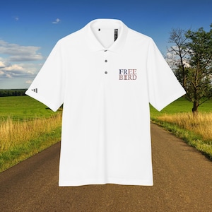 Adidas Free Bird Golf Polo Shirt - Recycled Polyester, UPF 50+ image 1