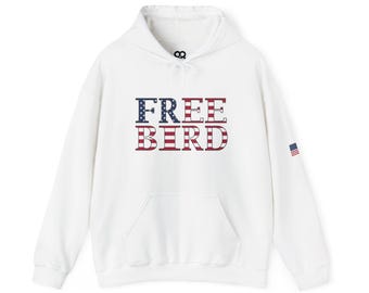 Patriotic Hoodie, Free Bird Design, USA Pullover Sweatshirt