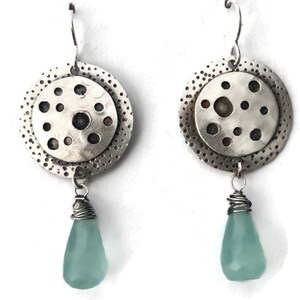 Silver and Stone Earrings