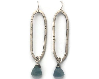 Silver and Gemstone Earrings