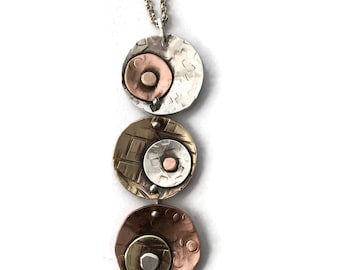 Modern Mixed Metal Necklace