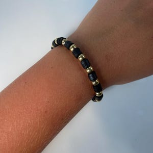 Schwarz Gold Armband