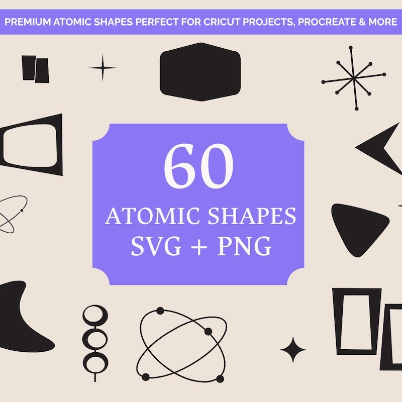 Atomic Shapes Clipart - Etsy UK
