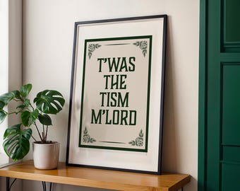 T'was the Tism M'Lord Print | Funny Neurodivergent Poster Wall Art