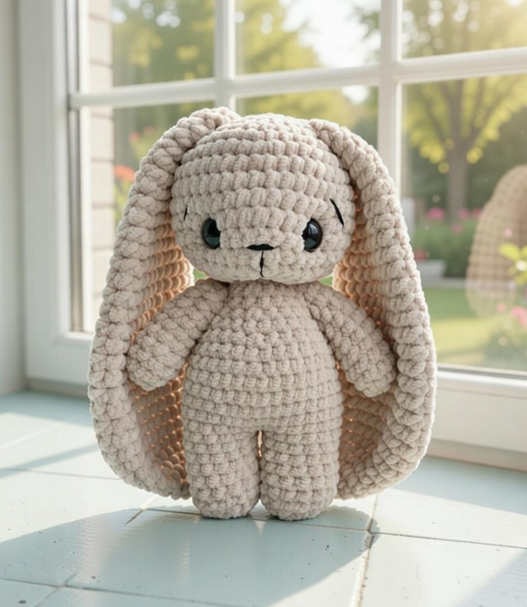 Long Ear Bunny Crochet Pattern PDF, Amigurumi Rabbit Doll Tutorial ...