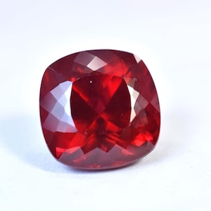 Rubí rojo de Mozambique de 12,55 quilates, talla cojín, envío gratuito a todo el mundo.