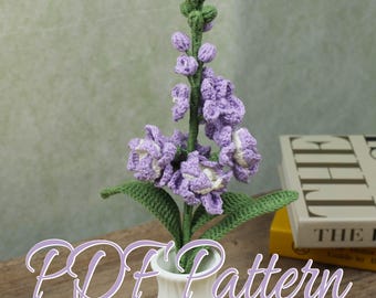 Violet Crochet Pattern PDF – February Birth Flower Crochet Pattern, Amigurumi Violet Flower Tutorial, Crochet Violet Bouquet, Gift for Her