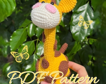 Crochet Giraffe Pattern PDF – Cute Amigurumi Giraffe Plush Toy Tutorial, DIY Jungle Safari Children's Gift, Beginner Friendly Pattern