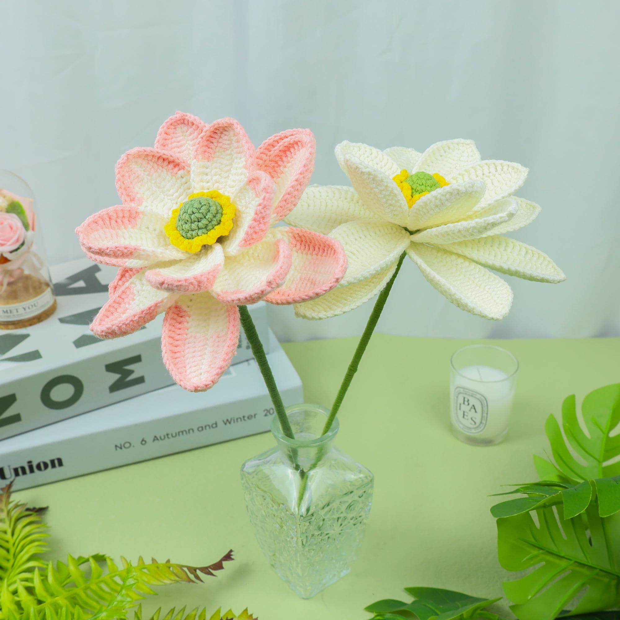 かぎ針編みの睡蓮／蓮の花のパターン – 7月の誕生花 PDF | 蓮の花の
