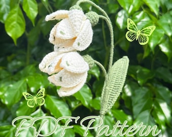 Snowdrop Crochet Pattern PDF – January Birth Flower Crochet Pattern, Amigurumi Snowdrop Flower Tutorial, Winter Floral Decor, Gift for Her
