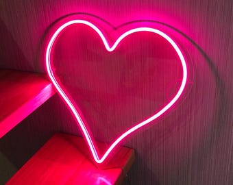 Benutzerdefinierte Herz Neon Schild, personalisiertes Licht für Schlafzimmer, romantisches Dekor, anpassbare Doppel Herz Neon Schild, Hochzeitsgeschenk zum Valentinstag