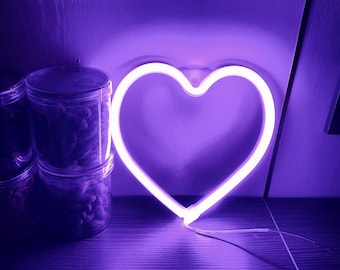 Benutzerdefinierte minimalistische vielseitige Herz Leuchtreklame romantische Neon-LED-Leuchter coole charmante Beleuchtung für Paare Schlafzimmer Party Ambiente gemütliche Termine