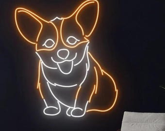 Benutzerdefinierte Haustier-Leuchtreklame, personalisiertes Licht für Schlafzimmer und Haustierzimmer, anpassbare Katzen- / Hunde- / Wolf-Leuchtreklame für Tierliebhaber und Wanddekor