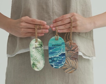 Aquarell Blumen Duftkissen Geschenkset | Weihnachtsstrumpf Stuffer | Urlaub Auto oder Raumduft | Wichtel & weißer Elefant Geschenk