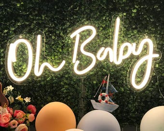 Benutzerdefinierte Neon Schild, personalisiertes LED-Licht für Babyparty, Gender Reveal, anpassbares Text Neon Schild für Kinderzimmer Dekor, Party Hintergrund Geschenk