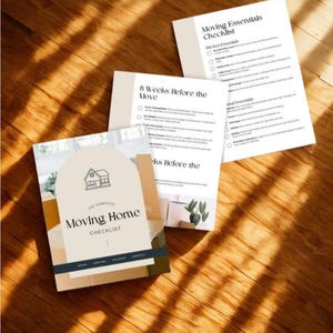 Moving Home Checklist, Printable Moving Planner, 10 page, Home Relocation Organizer, Instant Download, canva template, New home, relocation