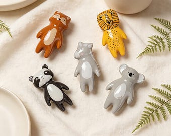 Cute Animal Cabinet Knobs for Kids Room - Cartoon Drawer Pulls for Wardrobe Dresser Cupboard, Perfect Baby Shower Gift