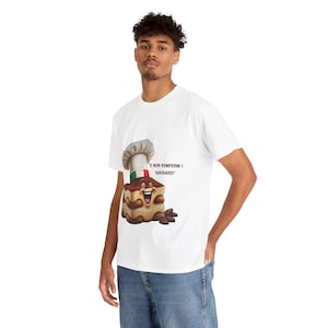 Italian Tiramisu T-Shirt, Sweet Dessert Tee, Unisex Cotton Shirt, Foodie Gift, Funny Food Graphic Top