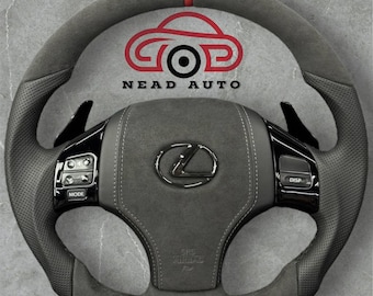 Volante a fondo piatto in pelle scamosciata Alcantara: Lexus IS250 IS350 IS F (2006-2013) F Sport Style