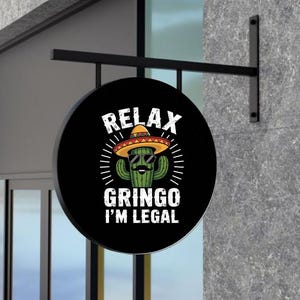 Funny Cactus PNG Relax Gringo I Am Legal Sombrero and Shades Design Digital Graphic for Cinco de Mayo Sublimation