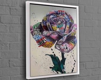 バンクシーのバラのグラフィティ、ストリートウォールアート