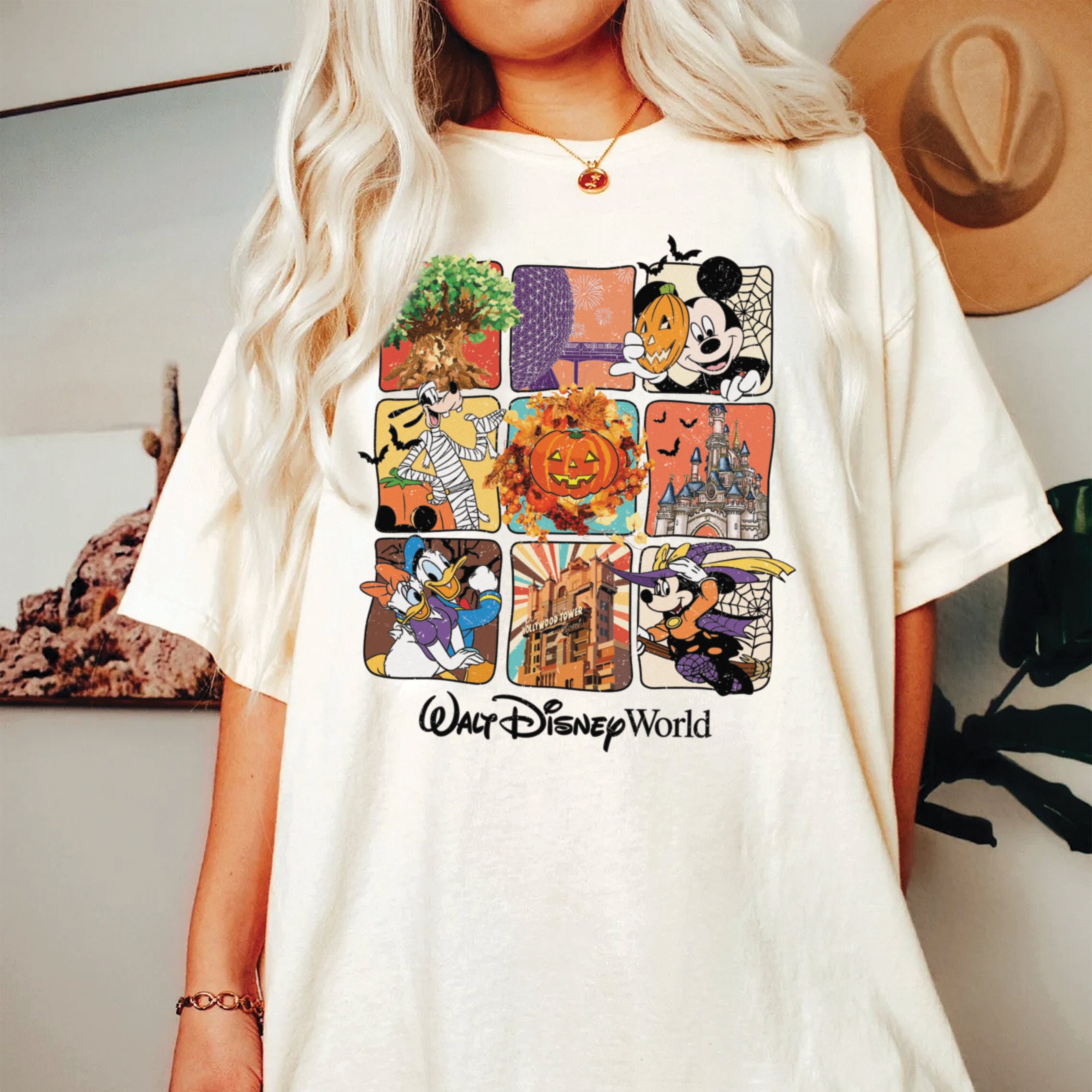 Retro Halloween Mickey Walt Disney World Tshirt, Retro Walt Disney